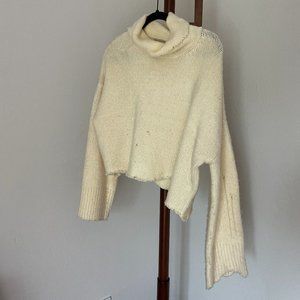 Cream Cropped Warm Sweater